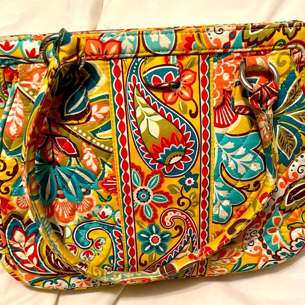 Beautiful, yellow floral, Vera Bradley satchel-style bag